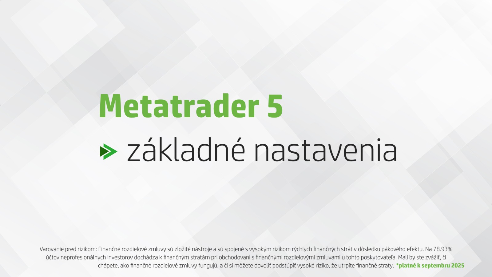 Wonderinterest | Základné nastavenia